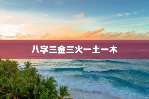 八字三金三火一土一木