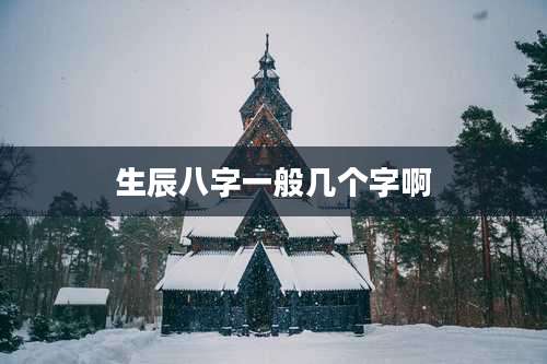生辰八字一般几个字啊