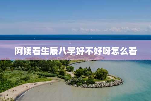 阿姨看生辰八字好不好呀怎么看