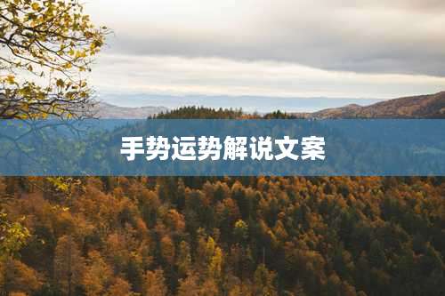 手势运势解说文案