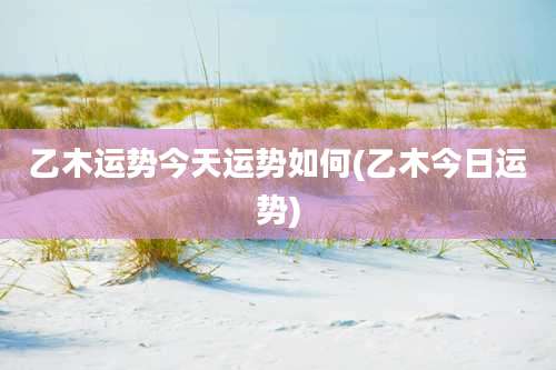 乙木运势今天运势如何(乙木今日运势)