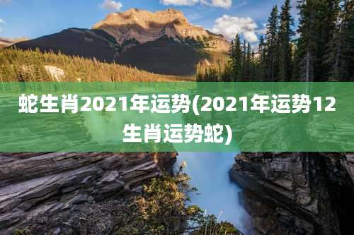 蛇生肖2021年运势(2021年运势12生肖运势蛇)