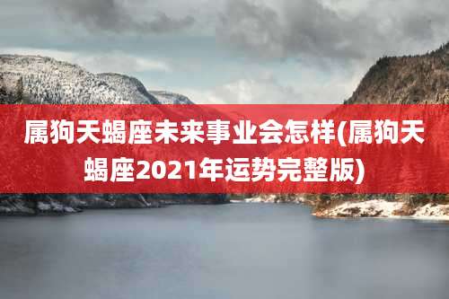 属狗天蝎座未来事业会怎样(属狗天蝎座2021年运势完整版)
