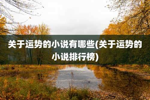 关于运势的小说有哪些(关于运势的小说排行榜)