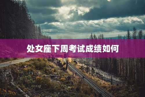 处女座下周考试成绩如何
