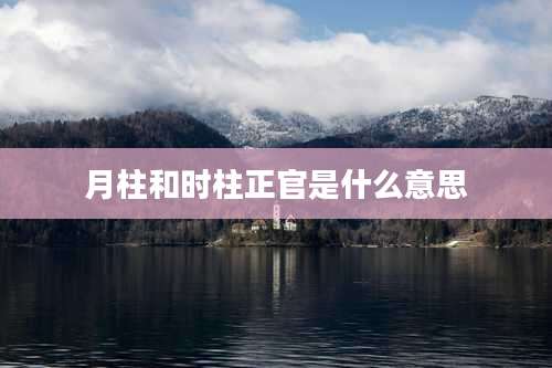 月柱和时柱正官是什么意思