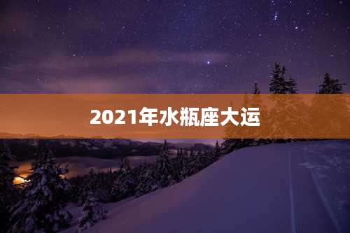 2021年水瓶座大运