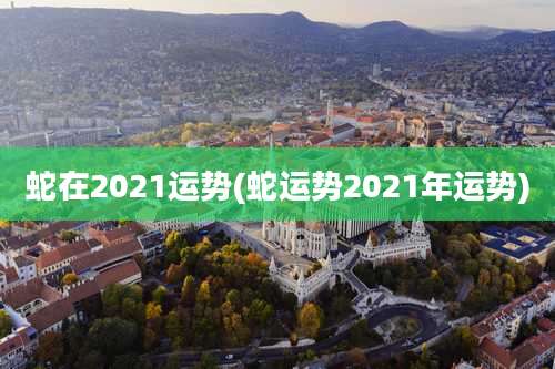 蛇在2021运势(蛇运势2021年运势)