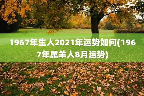 1967年生人2021年运势如何(1967年属羊人8月运势)