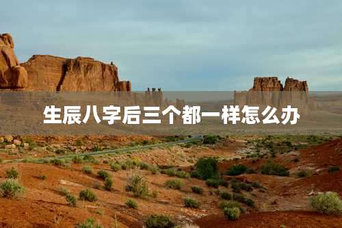 生辰八字后三个都一样怎么办