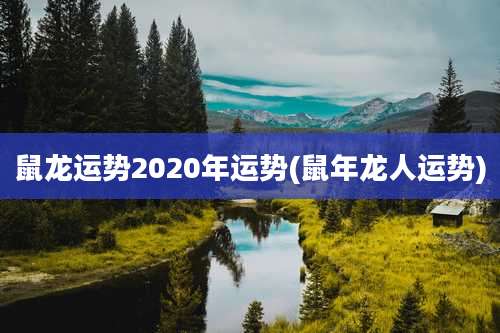鼠龙运势2020年运势(鼠年龙人运势)