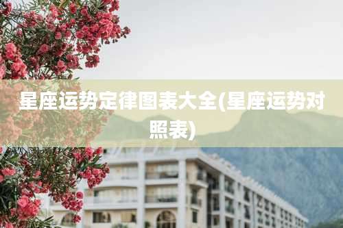 星座运势定律图表大全(星座运势对照表)