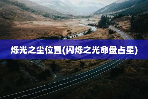 烁光之尘位置(闪烁之光命盘占星)