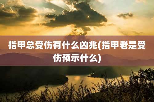 指甲总受伤有什么凶兆(指甲老是受伤预示什么)