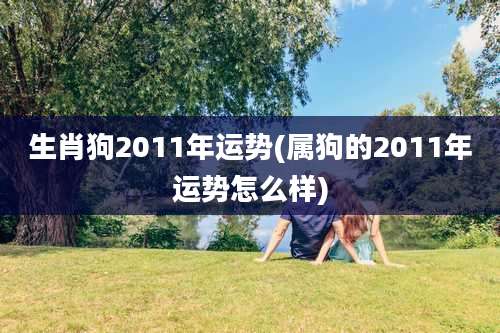 生肖狗2011年运势(属狗的2011年运势怎么样)