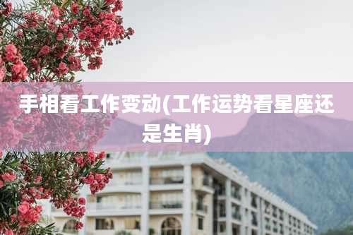 手相看工作变动(工作运势看星座还是生肖)
