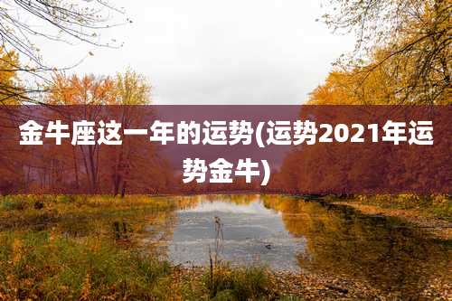 金牛座这一年的运势(运势2021年运势金牛)