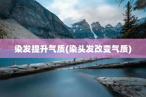 染发提升气质(染头发改变气质)
