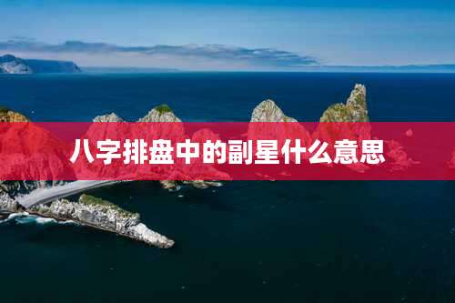 八字排盘中的副星什么意思